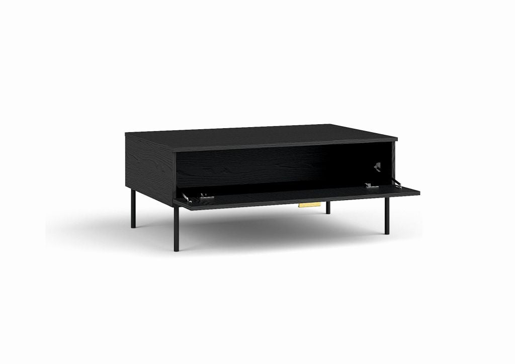 Stolik kawowy AURO 100 × 66 cm czarny z podnoszoną klapą