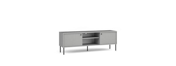 Szafka RTV SORA 156 cm szara ryflowana pod TV 65 cali, widok 2