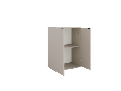 Komoda MODO 60 cm beżowa, dwudrzwiowa, z półką, ujęcie 4