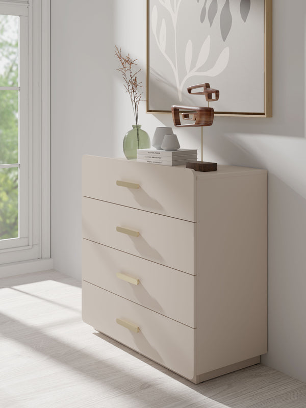 Komoda TERRA 100 cm beżowa z 4 szufladami