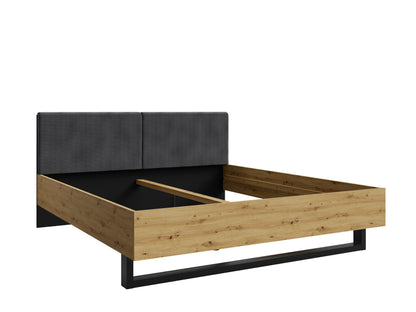 Czarne łóżko NERO 81 pod materac 160 cm, wzmocniona konstrukcja, ujęcie 2