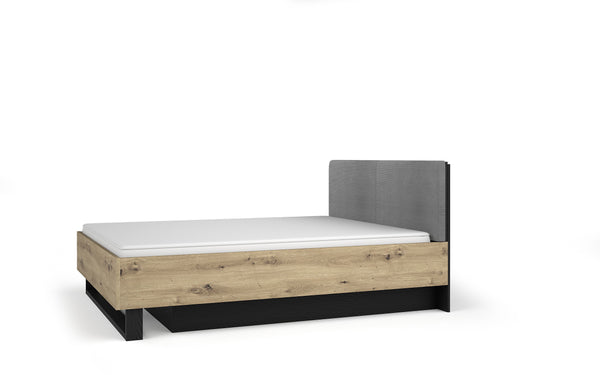Łóżko NERO 82 pod materac 180 cm czarne wzmocnione