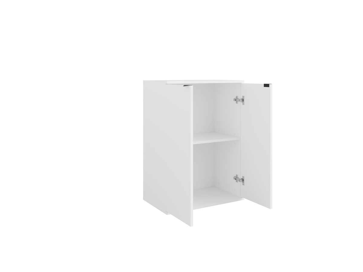 Komoda MODO 60 cm biała, dwudrzwiowa, z półką, ujęcie 3