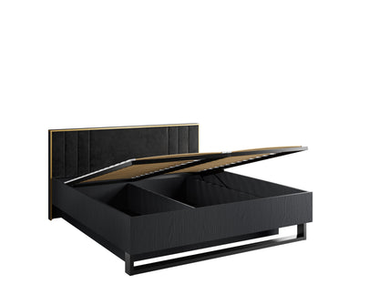 Czarne łóżko AURO II 81 pod materac 160 cm, ujęcie 4
