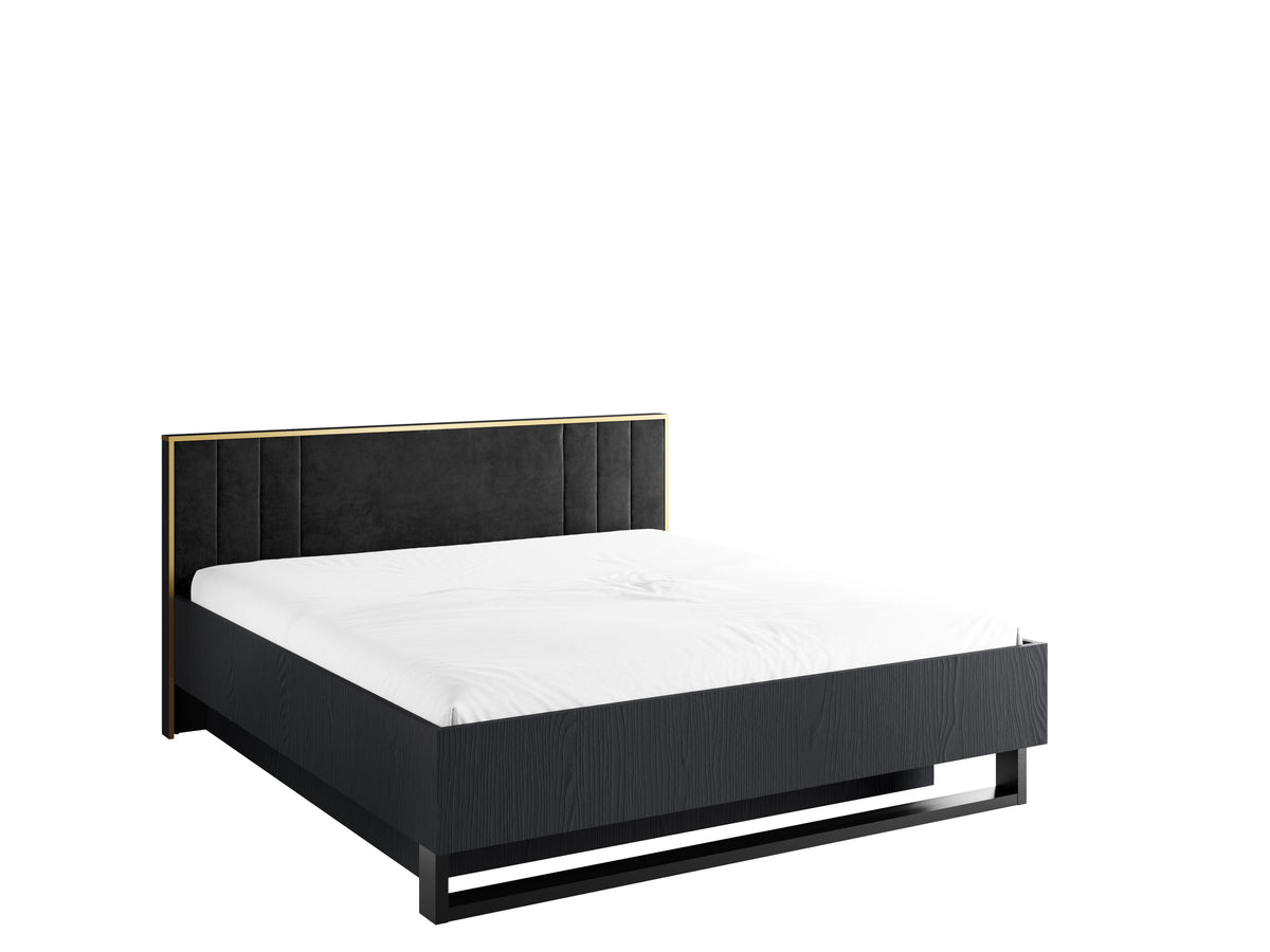 Czarne łóżko AURO II 82 pod materac 180 cm, ujęcie 2